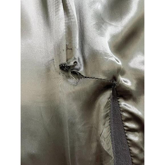 Giorgio Armani Le Collezioni Men Wool Double Breasted Trench Overcoat Black 44R - Picture 13 of 16